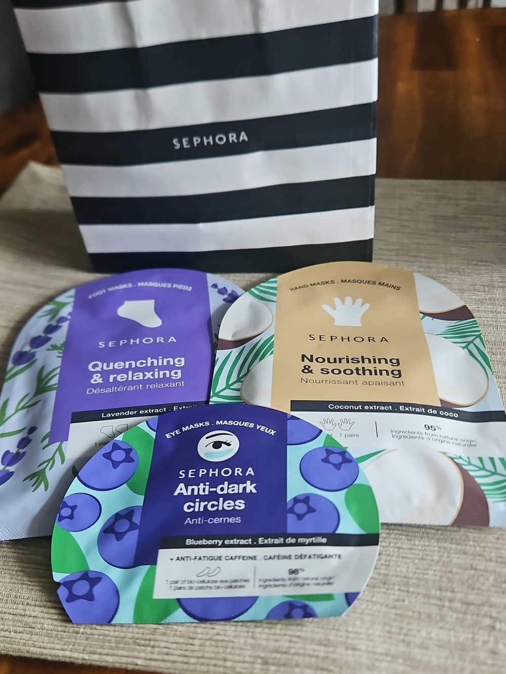 SEPHORA Hydrating Mask Set – Hand,Foot & Eyes